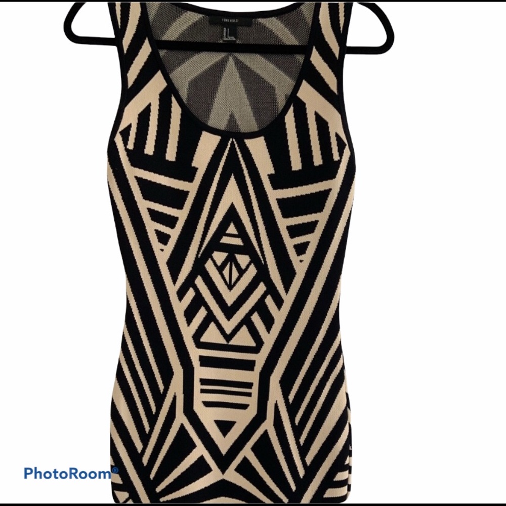 Stretchy Geometric Bodycon Dress